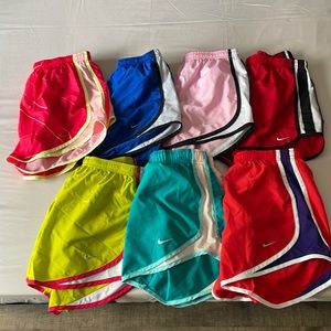 Lot of 7 women’s Nike running shorts
